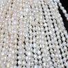 1String, White Natural Freshwater Pearls, Boho Handmade Straight Hole Pearl Beads for Jewelry Making DIY Necklaces Crafts (Beads 8-9mm, Length 36cm)