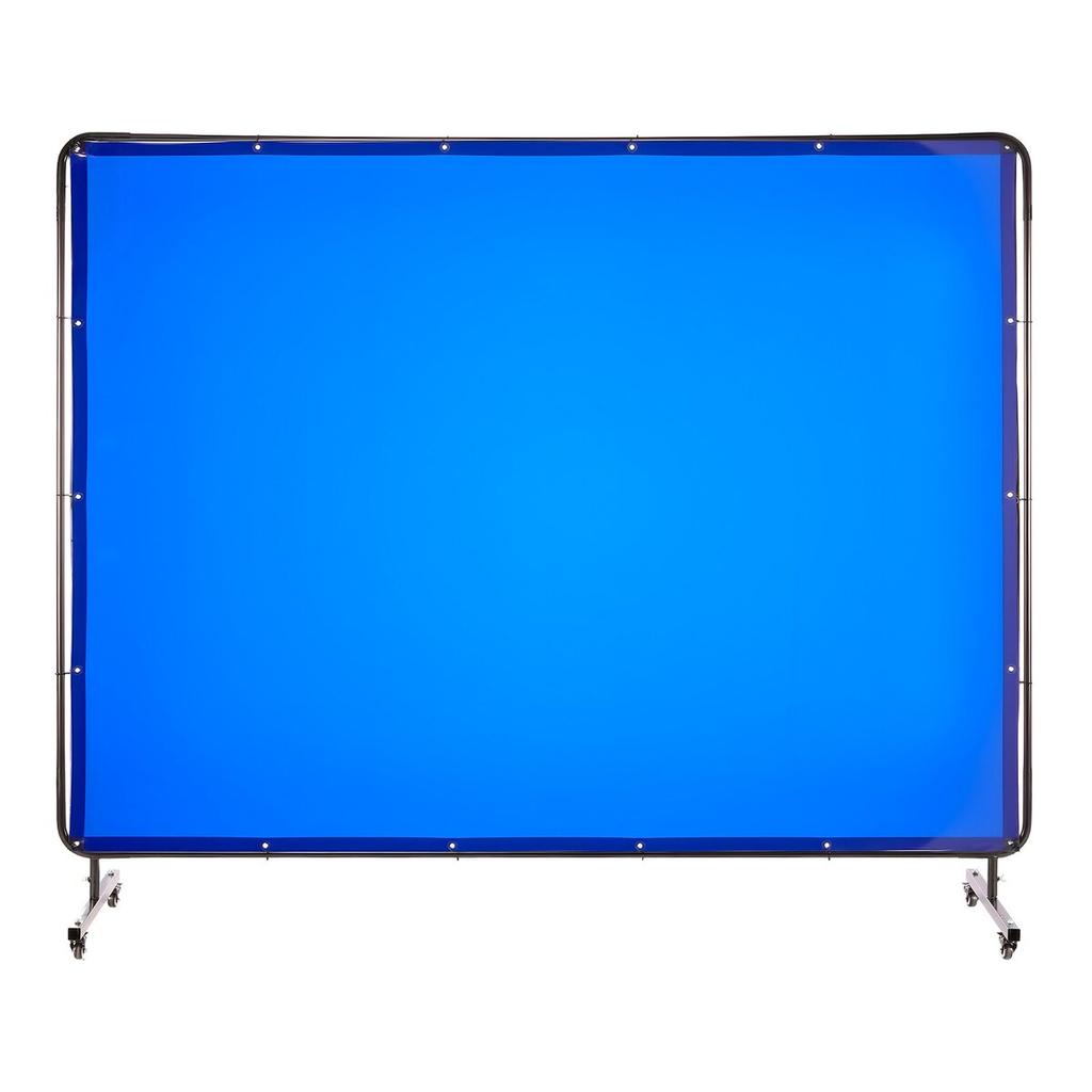 Welding Screen with Frame, 1.74 X 2.34m Welding Curtain Screen, Flame-Resistant Vinyl Protection Screens with Lockable Swivel Wheels & 6-Level UV