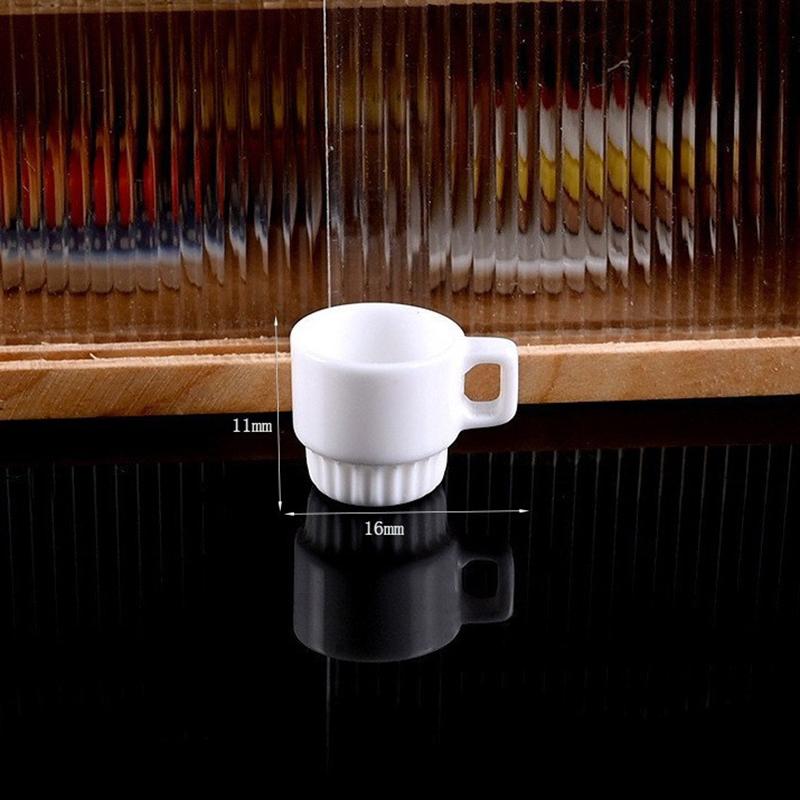 

1/12 кукольный домик имитация чисто белая простая модель чашки кукольный домик миниатюрная кухня украшения микросцена строительство реквизит as the picture