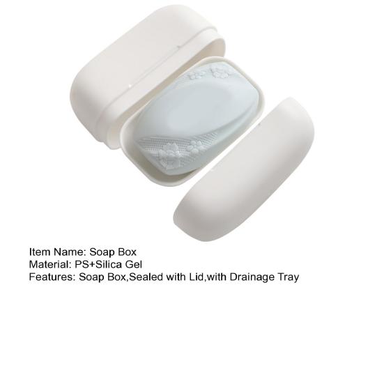 Soap Box Portable with Drainage Tray Compact And Leak-Proof Travel Soap Container for Travel or Outdoor Use