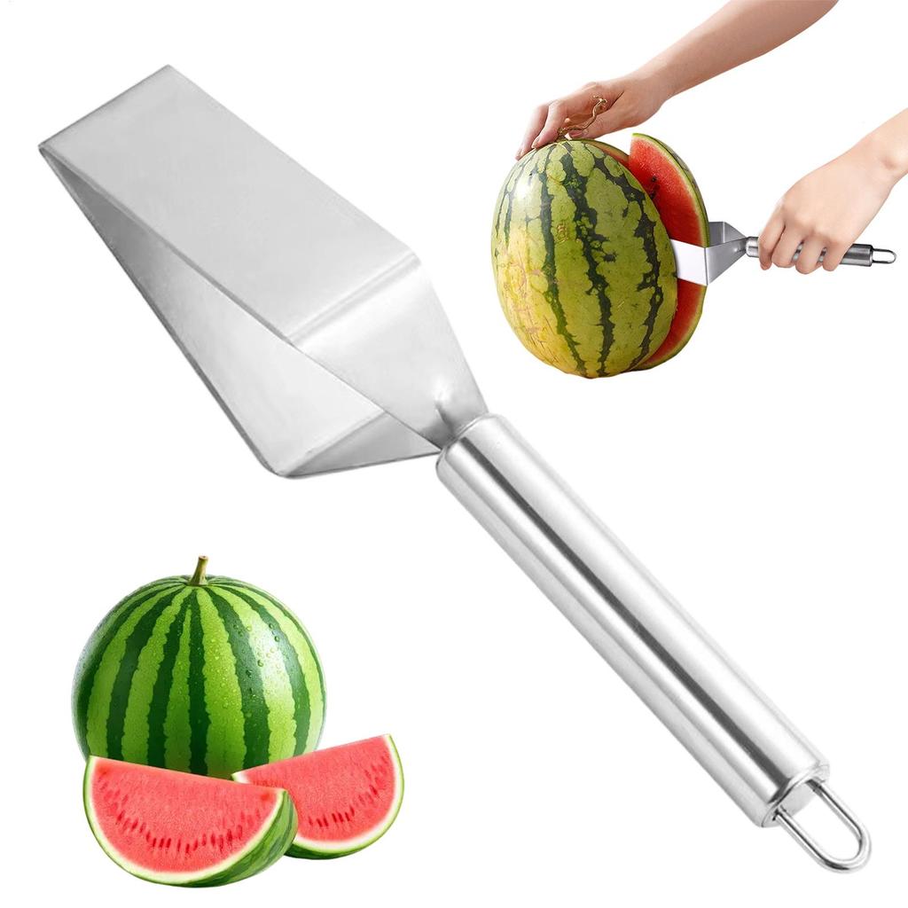 Stainless Steel Watermelon Slicer Non-slip Handle Food-Grade Multifunction Watermelon Slicer Tool for Kitchen Shop Cantaloupe