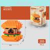 Capybara Burger Orange Assembly Building Blocks Kit With Abs Plastic Pieces For Kids Diy Creative Toy