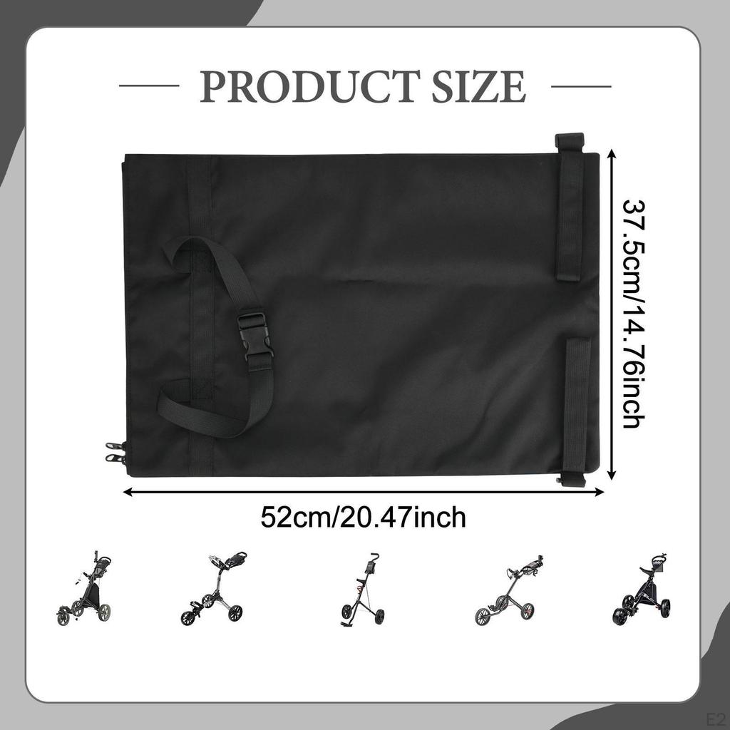 Golf Schiebewagen Aufbewahrungstasche Tragbarer Beutelhalter Große Kapazität Geschenk Rückseite Erweiterung