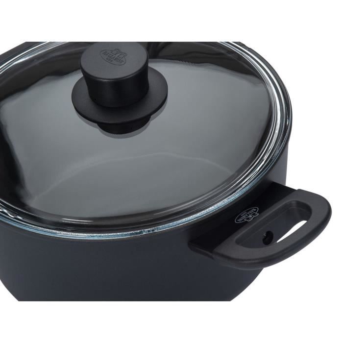 Casserole à Sauce - BALLARINI - 75002-921-0 - Rond - Noir - Aluminium 24 cm