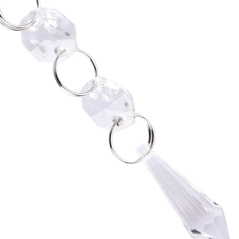 30pca Transparent Clear Crystal Strands DIY Craft Acrylic Hanging Crystals  Home Decoration