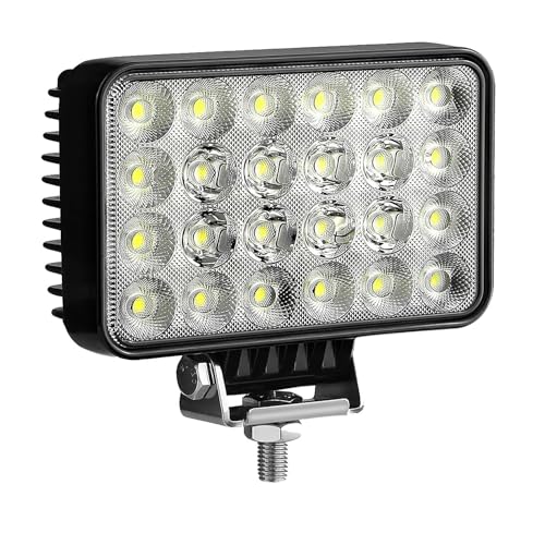KAWELL 72W LED Arbeitsleuchte, Flutlicht, Arbeitslicht für Autos und Boote, Rechteckig, Weitwinkel, Staubdicht und Wasserdicht, 12V/24V, Universal, IP67 Wate