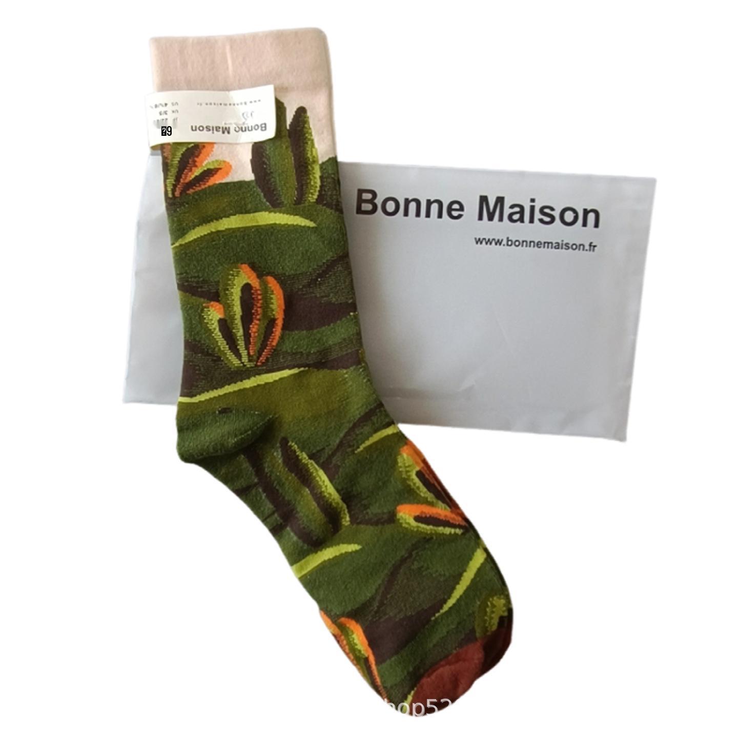 

Французский стиль Красочные Миди-носки женские из смесового хлопка Литературные художественные носки Pattern 18