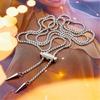 Fashion Forward Slidling Tapered Pendant Neck Chain Fashion Necklace For Creative Daily And Effortless Wear
