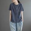 Short Sleeved Women's Summer Korean Round Neck Printed Geometric Large Loose Pullover Casual T-shirts Tops