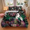 3pcs Anime Geisha Comforter Set with One Quilt Cover and Two Pillowcases (No Core) - Home Decor, Festival Gift, Polyester Fabric, Anime Cartoon Design
