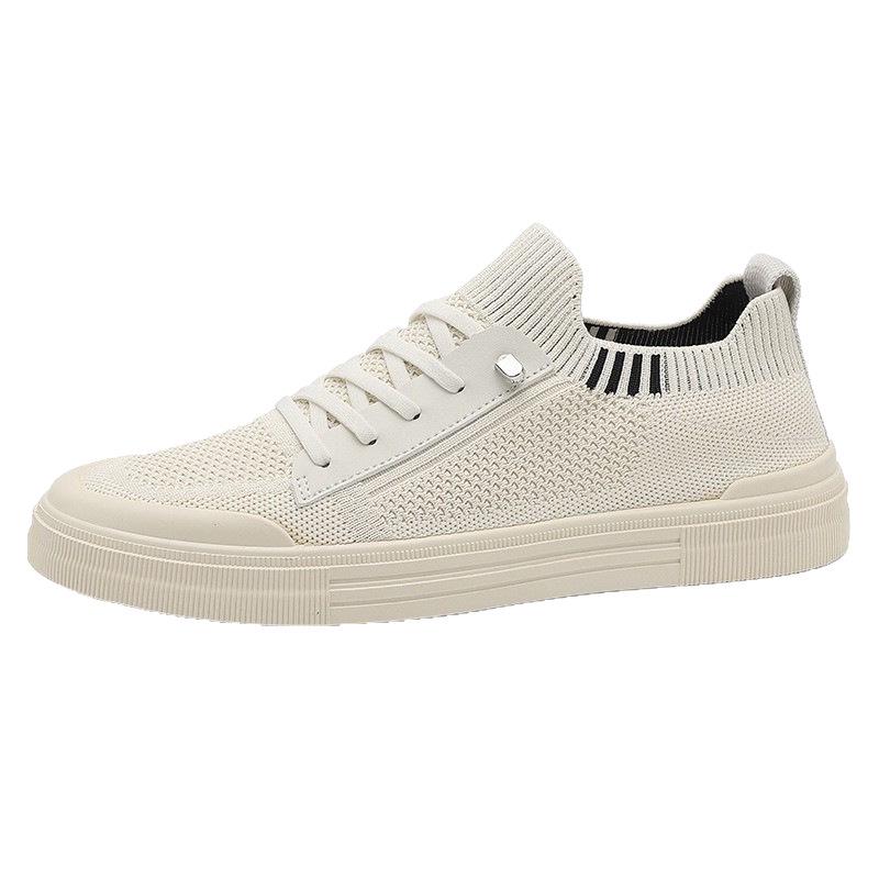 Men's Summer Breathable Knitted Flat Shoes - Lightweight, Soft Sole, Casual Sports Mesh Sneakers