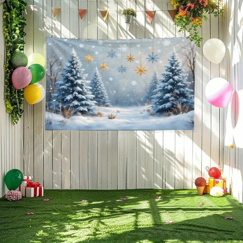 Winter Snowy Forest Wall Hanging Tapestry  Christmas Tree Wall Hanging Tree Wall Hanging Gorgeous Christmas Tree Fireplace Gifts