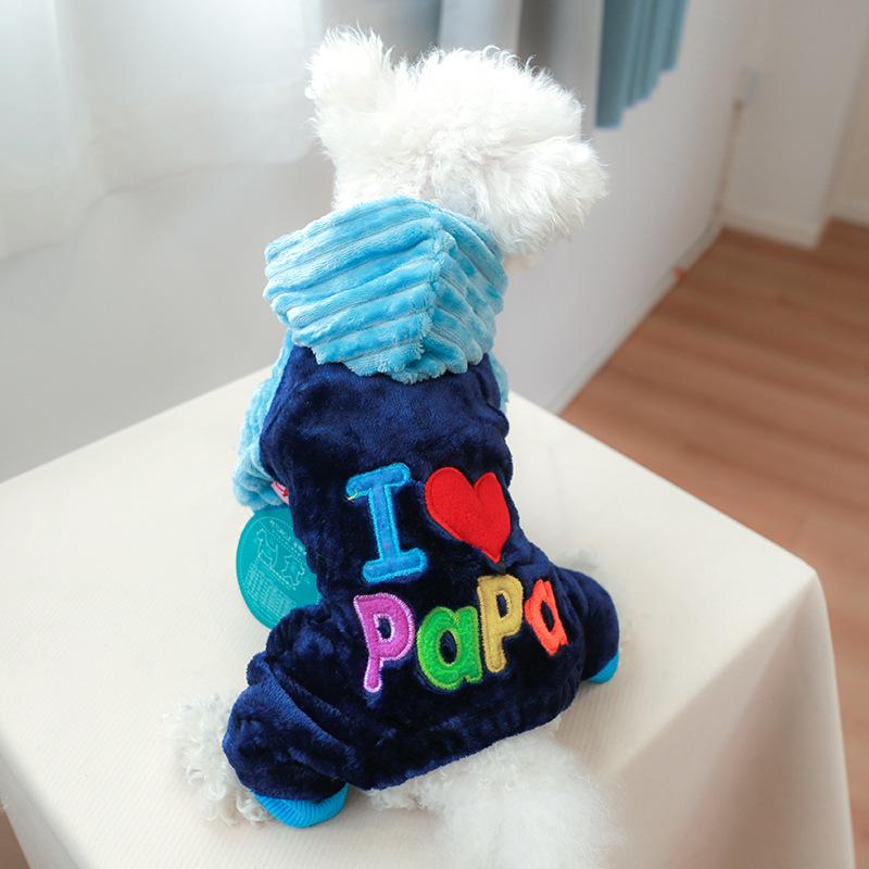 PETCIRCLE Flannel Four-Legged Dog Apparel - Cute & Cozy Autumn/Winter Outfit