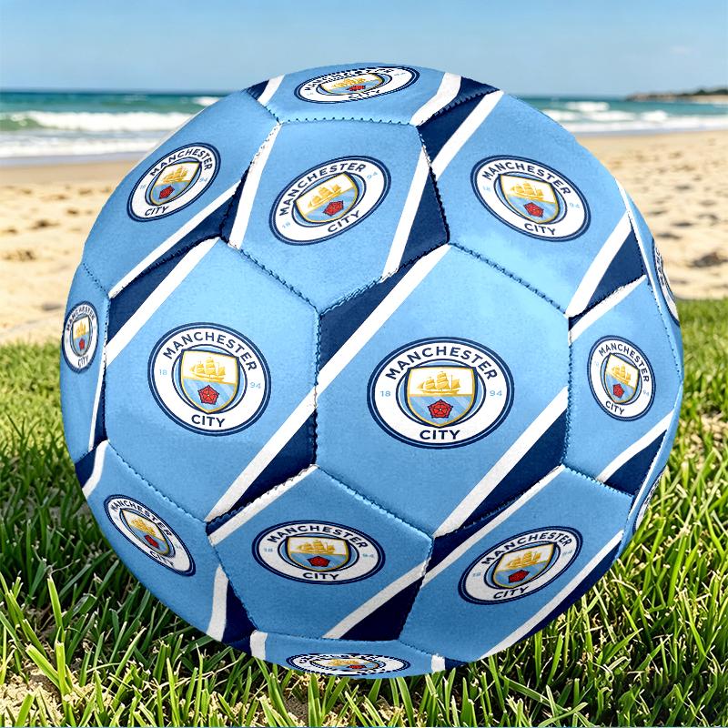 Manchester City FC Print Size 5 Soccer Ball, PU Wear Resistant Football for Match Training and Daily Practice, Birthday Gift for Soccer Fans