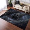 Dark Fantasy Ghost Ship Storm Ocean Area Rug, Non-Slip Floor Mat for Living Room