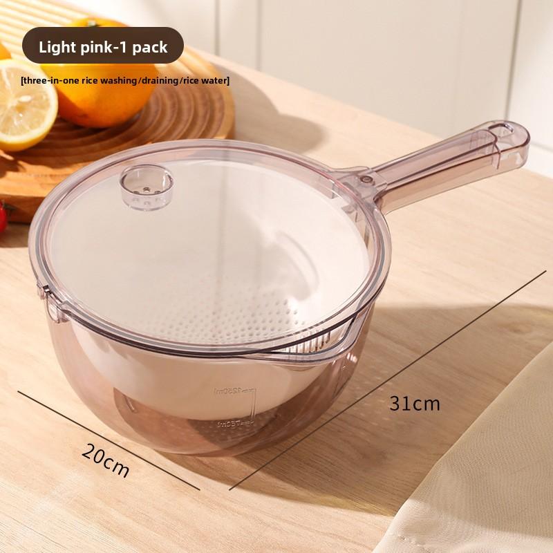 Kitchen Multifunctional Hand Wash Free Handle for Washing Vegetables Fruits and Draining Basket