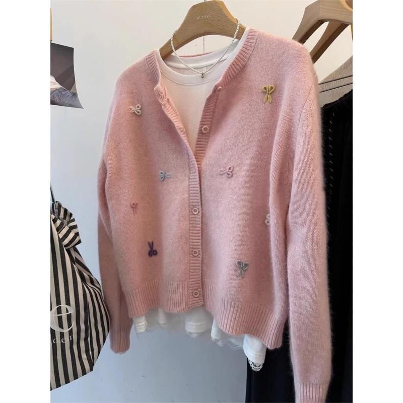 Damen Übergroßer Strick Cardigan Pullover Grau Weich Lockerer Schnitt Lässig Langarm Offene Vorderseite Oberteil