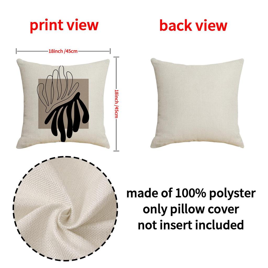 Nordic Minimalist Linen Sofa Pillow Cover for Home Decor