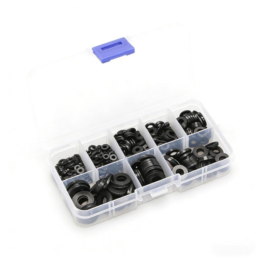 500PCS Boxed Nylon High Temp Insulation Flat Plastic Washers