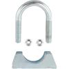 2PCS 1-1/2 Inch U Bolt Muffler Exhaust, Iron Exhaust U Clamps, Saddle Type U-bolt Clamps