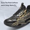 New Winter Men'S Carbon Plate Sneakers Marathon Night Fluorescent Running Shoes Comfortable Anti Slip Warm Training Shoes