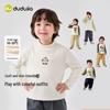 Dudu Family Baby Brushed Cotton Long Sleeve Base Layer for Boys & Girls - Autumn/Winter Children's T-shirt