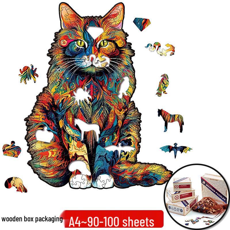 Irregular Animal Dog Penguin Wooden Puzzle in Stock