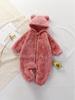 Macacão de Pelúcia para Recém-Nascidos: Macacões e Pijamas com Zíper Quentes para Outono/Inverno