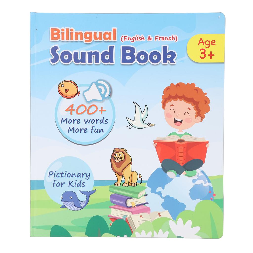 Französisch Englisch Zweisprachiges Soundbuch Frühes Lernen Interaktives Soundbuch Lernspielzeug für Kinder im Alter von 3 8 Jahren