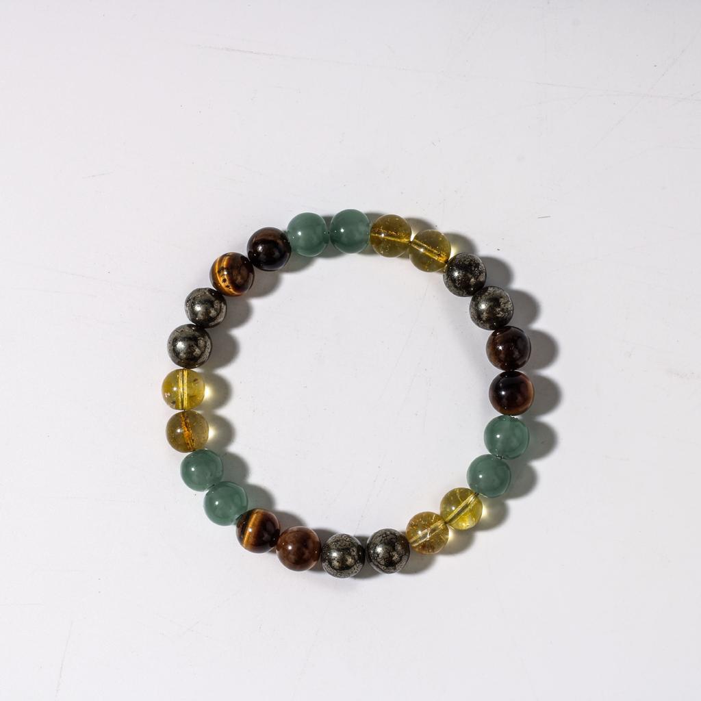 Festive Gifts Tiger Eye Green Aventurine Citrine Pyrite Beaded Bracelet Natural Fashion Jewelry For Men Women Daily Wear Gift
