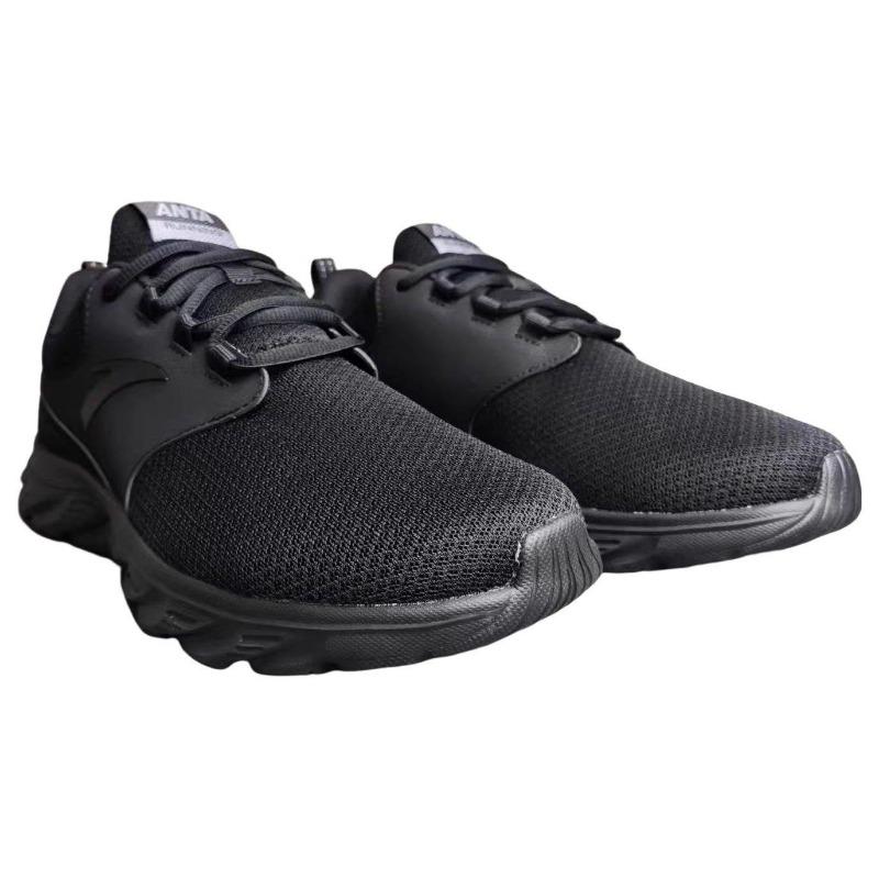 Anta Versatile Shock-Absorbing Non-Slip Durable Low-Top Running Shoes Men Sneakers Black 912035525R-5