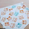 IKS Chusen Tenugui Hand Made in 34 x Prime Fabric Towel, Japan, 88cm, 100% Cotton, (Unfinished) (Cat Orange)