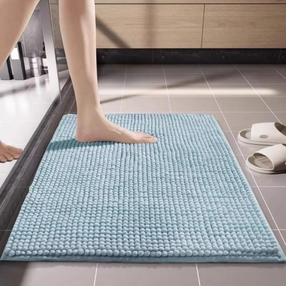 New 40 X 60 Cm Bath Mat Non Slip Super Absorbent Chenille Shower Mat Soft Washable Bathroom Mats