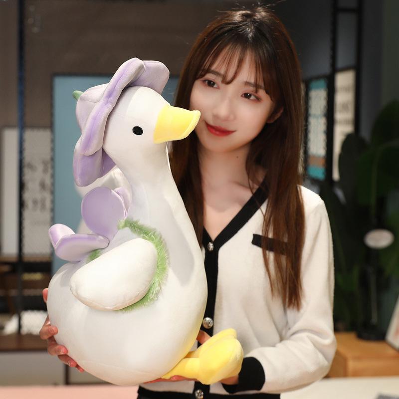 45cm Cartoon Simulation Duck Plush Stuffed Pillow Cute Couple Creative Toy Children's Birthday Gift Doll Kawaii Sofa Decoration