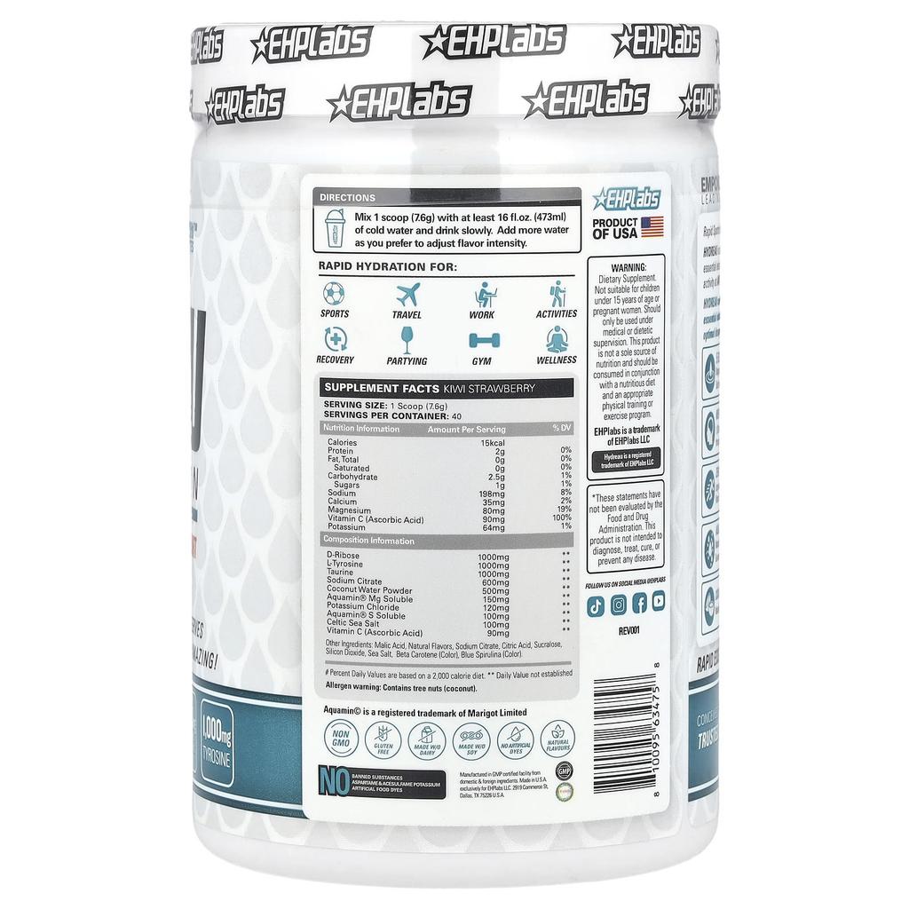 Hydreau Sports Hydration, Kiwi Strawberry, 304G(10.7Oz)