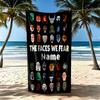 Faces Fear Personalized Text Beach Towel Soft Durable Quick-Dry Portable for SwimmingBeachCamping Travel Beach AccessoriesGym