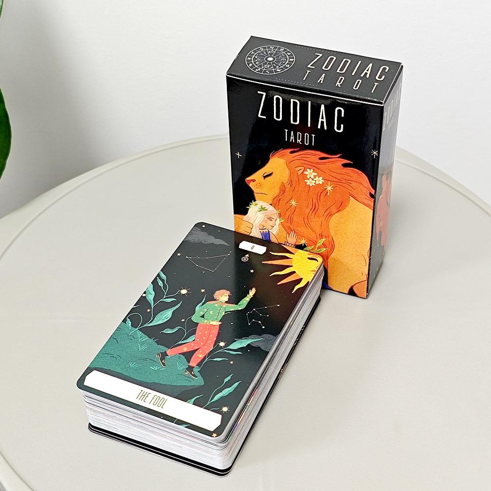 10.3*6cm Zodiac Tarot Brings Us The World of Astrology By Cultures’ Ancient Stories, Divinities and Characters 78 Pcs Cards