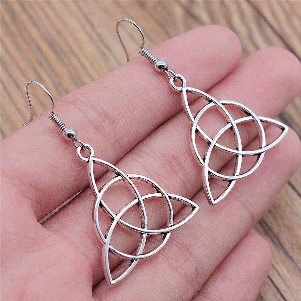 Drop & Dangle Earring Celtic Hexagram Kids' Jewelry MaterialsEarring Size 18x19mm QE006