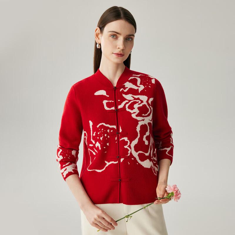 Zhaojun Women's New Chinese Style Cashmere Cardigan