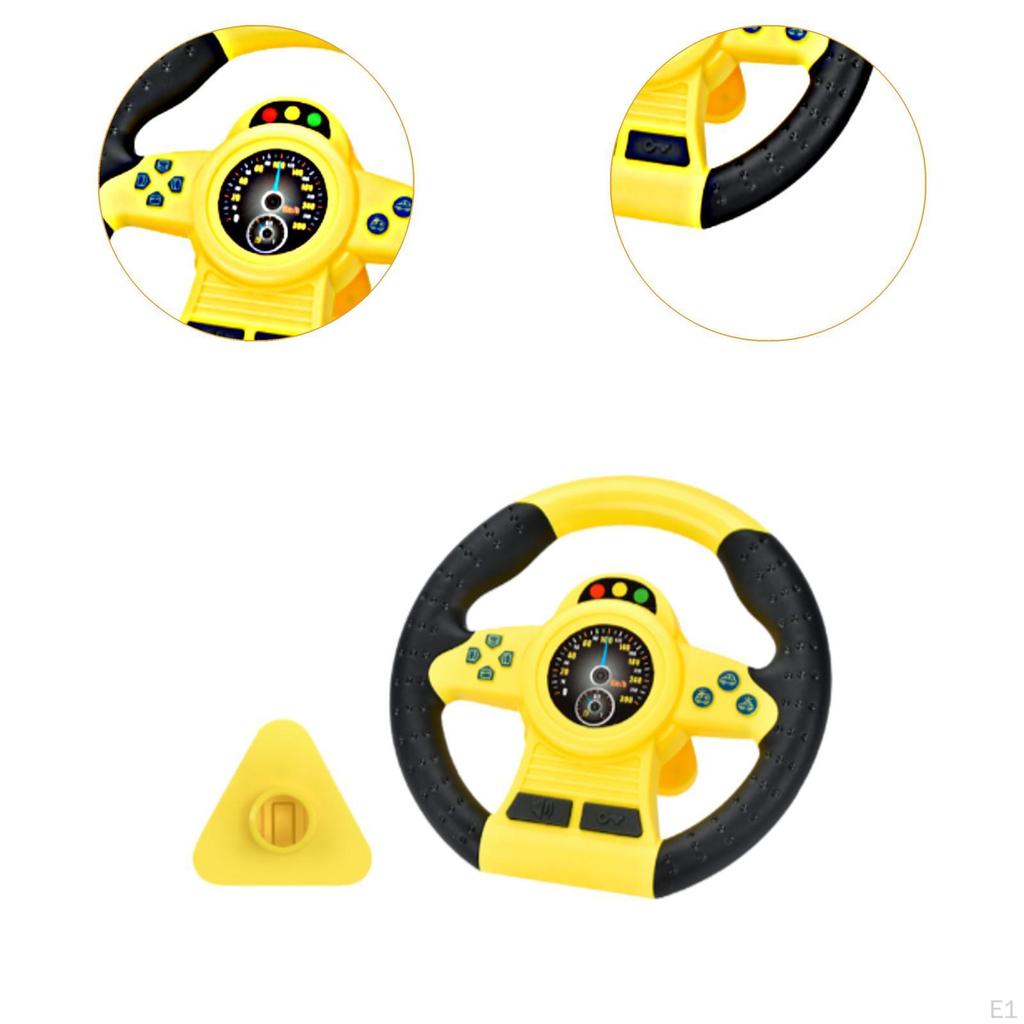 Kids Steering Wheel Toy Car Driving Multifunctional Electric Pretend with Sound and