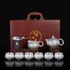 Year of the Dragon Sterling Silver 999 Teapot: Pure Handmade High-End Gongfu Tea Set Souvenir