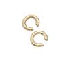 Minimalist Asymmetrical Double Circle C-Shaped Metal Ear Cuff Jewelry