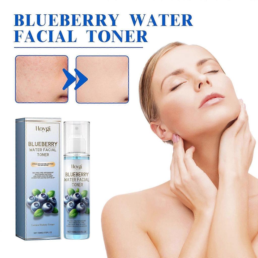 Limited time!!Hoygi Natural Blueberry Moisturizing Toner, Deep Cleansing For Facial Skin, Anti-Wrinkle Skincare Essence, Brightening Face Cream