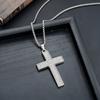 Kreuz Halskette Herren Europäischer und Amerikanischer Schmuck Anhänger Halskette Einfach Retro Vielseitig Herren Accessoires Pullover Kette