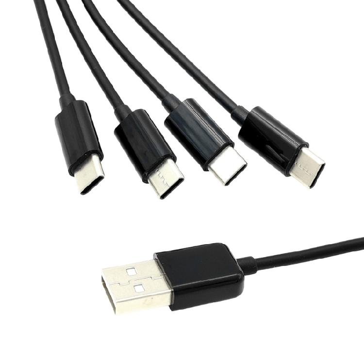 Type C Charging Cable 4 in 1 Designing USB to USB C Power Cord for Multiple Device Compatibility 0.5 Meter Length