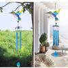 Evealyn Outdoor Hummingbird Wind Chimes, Indoor Handing Stained Glass Metal Music Beautiful Wind Chimes for Home, Balcony,Window, Garden, Yard,