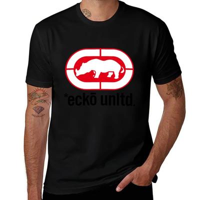 Red Rhino - Ecko Unltd. - Original Nostalgic Streetwear T-Shirt Man T Shirt Cotton T Shirts Cotton 100% T-Shirt