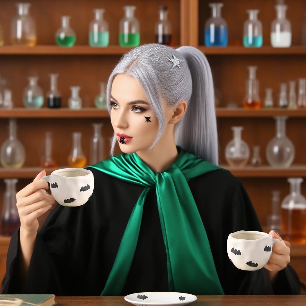 Creative Halloween-themed Ceramic Cups And Saucers Irregular Personalized Coffee Cups Coffee Saucers   Pattern Cups