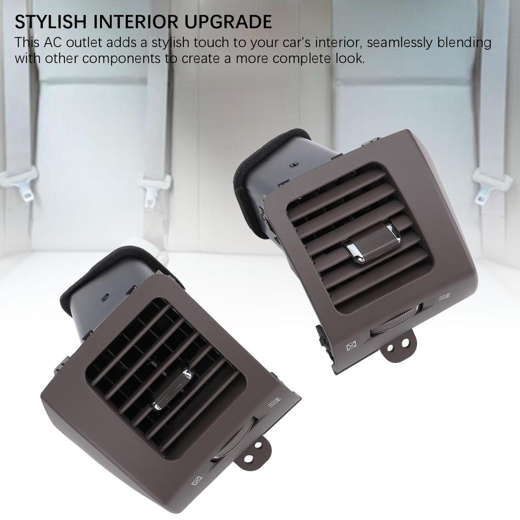 1 Pair Car Air Vent Outlet Improved Air Flow Driver and Passenger Side Dashboard AC Air Vent for Prado J120 2002 to 2009 Grey