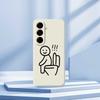 For Samsung Galaxy A56 5G Case Stickman Toilet Pattern Printing Straight Edge TPU Phone Back Cover